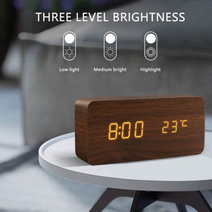 TimberGlow Smart LED Clock