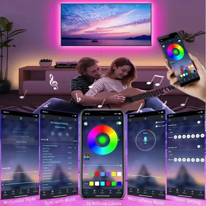 LED Smart Strip Lights - Remote App Control